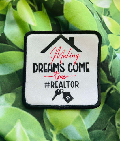Real Estate Patches- Patches- Hat Patches- Trucker Hat Patches- Home Gurl- Real Estate Is My Hustle- Custom Patches