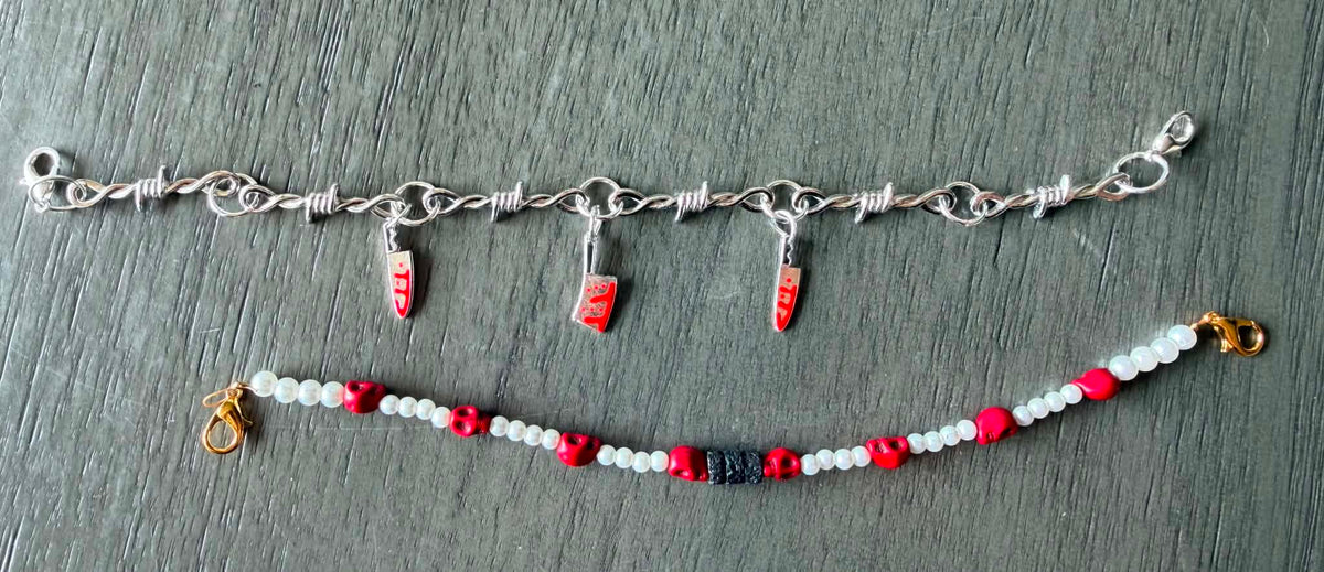 Halloween Trucker Hat Chain- Skulls- Bling