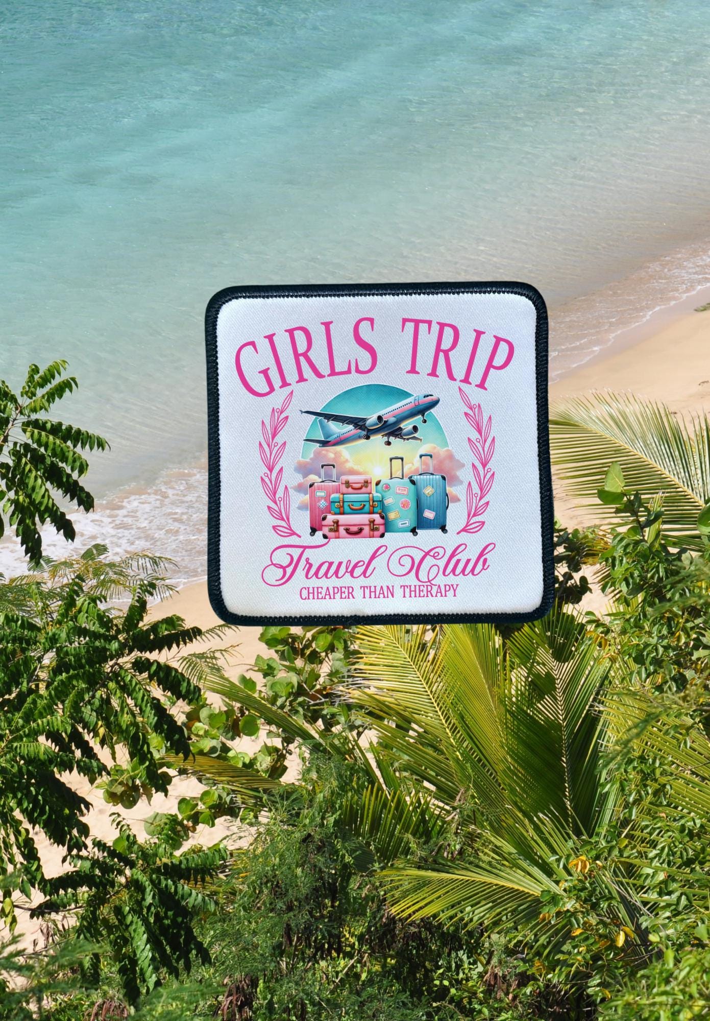 Girls Trip Patches- Patches- Hat Patches- Summer- Colorful Patches- Trucker Hats- Custom Patches- Iron On - Feral Girl