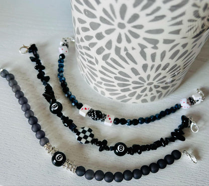 Vegas Hat Chains! Playing Cards- Dice- Poker- Eight Ball- Checkered- Beads- Hat Chains- Trucker Hat Chains- Custom Hat Chains- Custom Hats