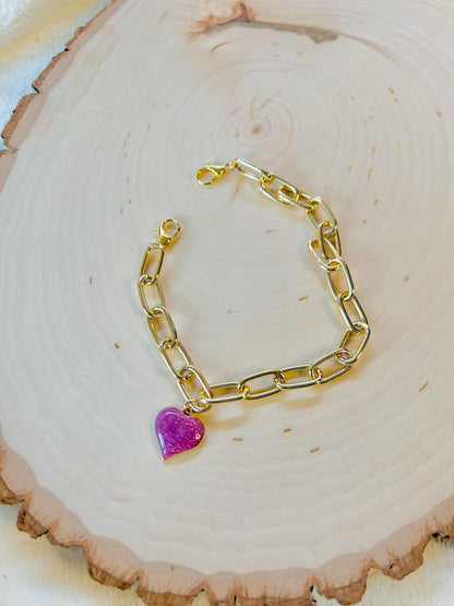 Heart Hat Chains! Gold Chain- Sparkly Hearts- Heart Charms- Trucker Hats- Trucker Hat Chain