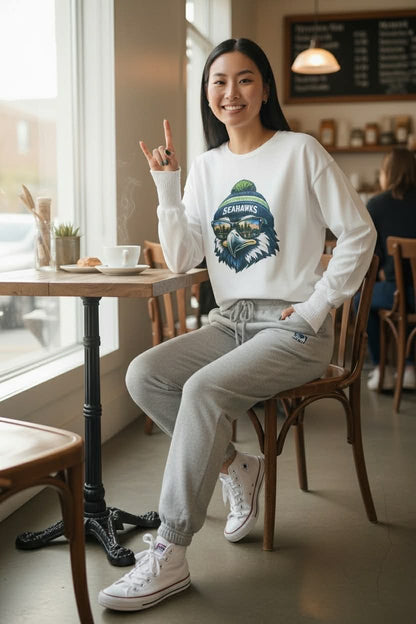 SEAHAWKS!! Woman's Sassy Top With Custom Seattle Design