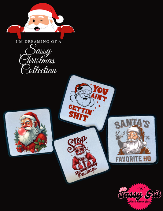 Christmas Patches: Sassy & Fun, 2.5in Square, Iron-On
