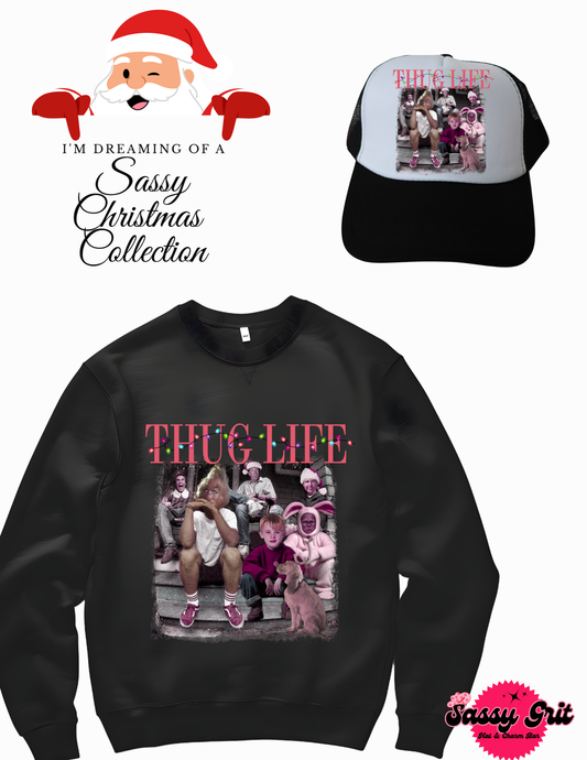 Sassy Christmas Combo: Sweatshirt and Trucker Hat, Soft Gilden and Otto
