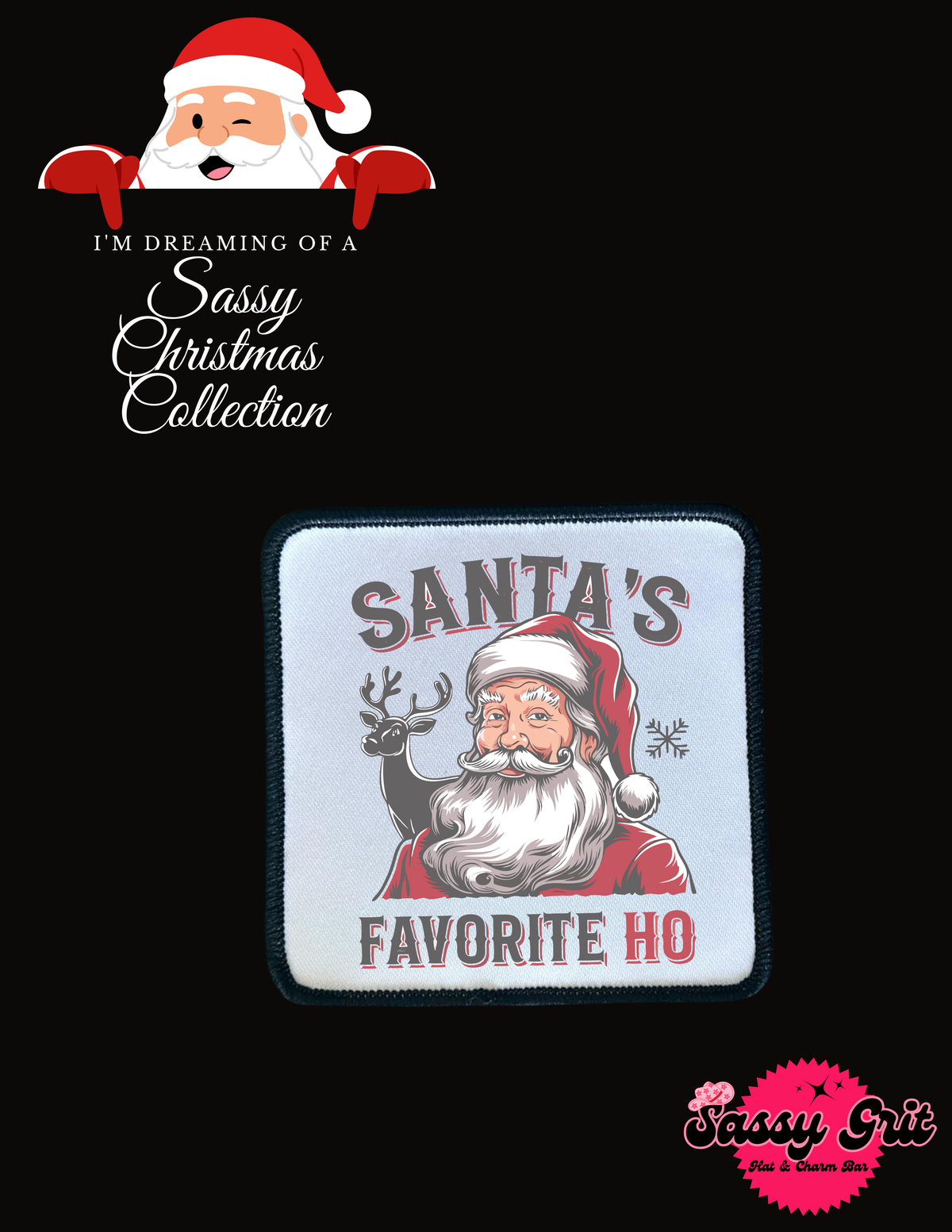 Christmas Patches: Sassy & Fun, 2.5in Square, Iron-On
