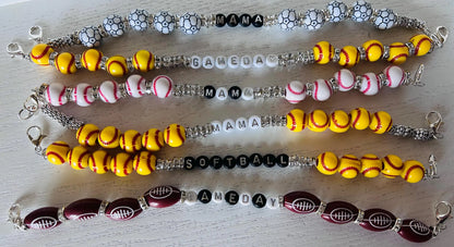 Personalized Sports Hat Chain: Baseball, Softball, Football, Soccer, Basketball