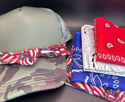One Knot Bandana Trucker Hat Chain: Handmade Hat Accessory