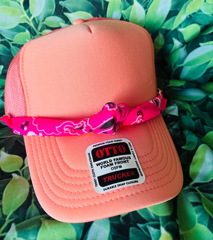 One Knot Bandana Trucker Hat Chain: Handmade Hat Accessory
