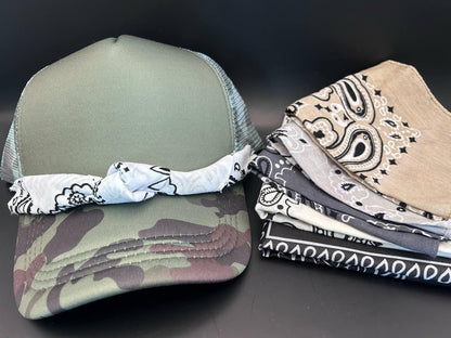 One Knot Bandana Trucker Hat Chain: Handmade Hat Accessory