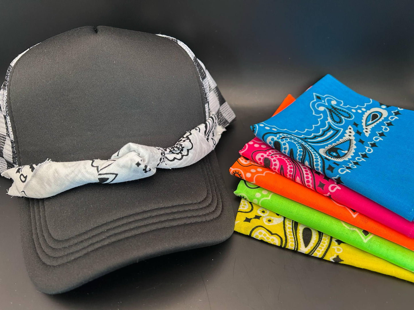 One Knot Bandana Trucker Hat Chain: Handmade Hat Accessory