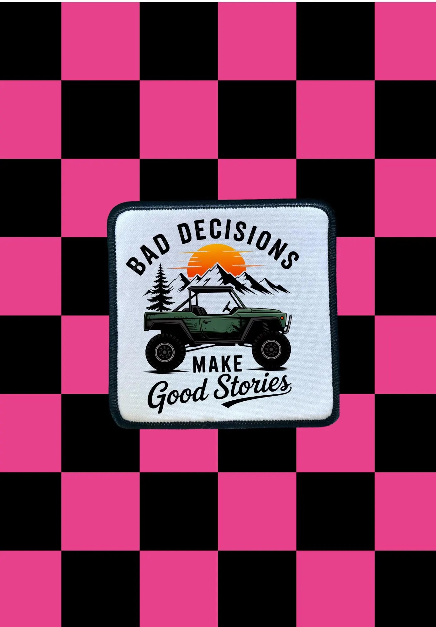 Off Roadin' Sublimation Patch: Jeep Rebel Iron-On Applique