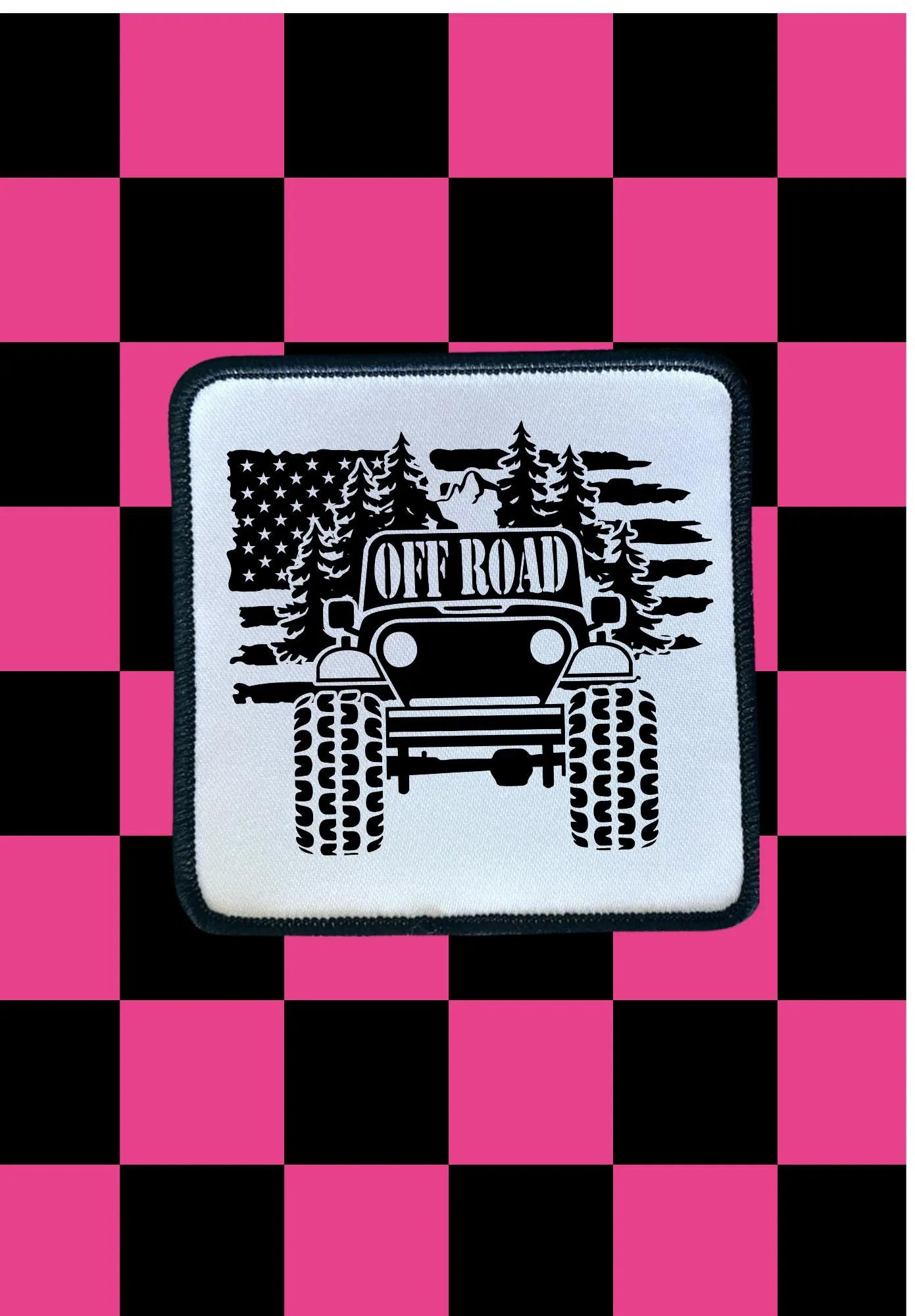 Off Roadin' Sublimation Patch: Jeep Rebel Iron-On Applique