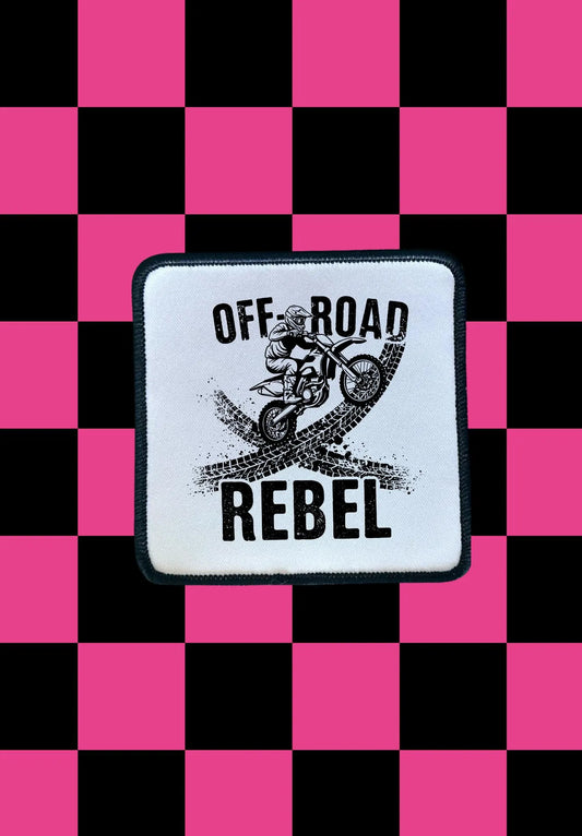 Off Roadin' Sublimation Patch: Jeep Rebel Iron-On Applique