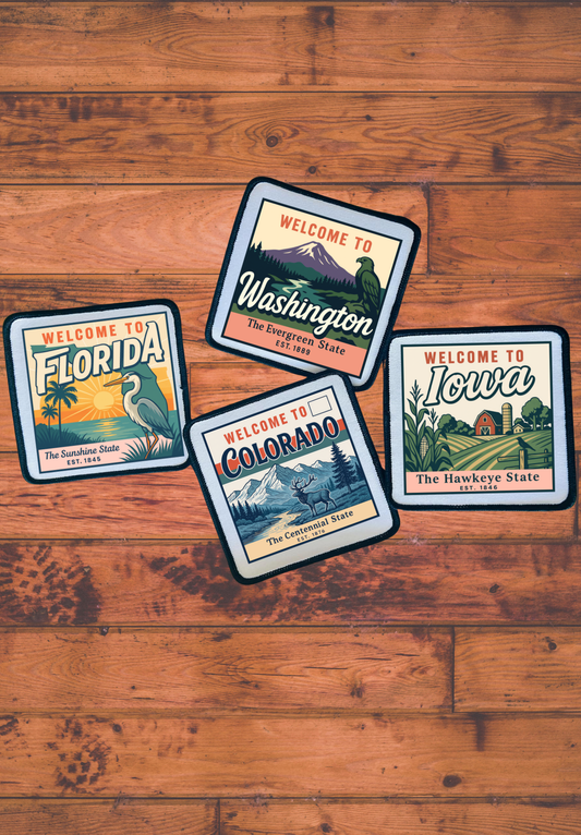 State Patches- Sublimation- Iron On- All States Available