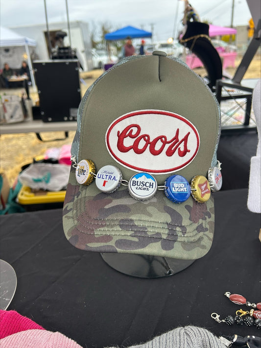 Coors Trucker Hat- Custom Hats- Camo Trucker Hat- Trendy